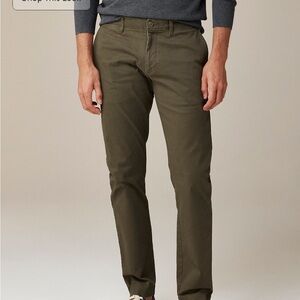 J. Crew Men's Khaki Catskills Green Tech Pants - 484 slim fit tech pants 36x34